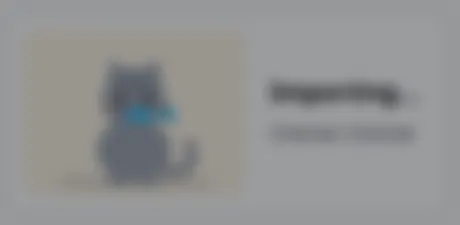 A heavily blurred card with a cream-colored shape in a pale orange box and two blurred words next to it.